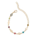 Fashion Women Elegant Crystal Rhinestone Leaf Chain Bracelet Bangle Jewelry Gift