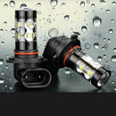 2 PCS H10 HB3 50W 9005 9145 LED white Projector Fog Driving Light Bulbs 6000K