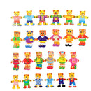 Wooden Baby Child Bear Changing Clothes Male Girl Baby Puzzle Three-Dimensi D7F4