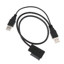 USB 2.0 to Mini SATA 7+6 13 Pin Adapter Converter Cable Easy Drive Cable