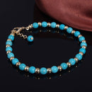 Punk Boho Turquoise Beads Anklets Tassels Bracelet Womens Foot Chain Anklet  3C