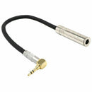 6.35 Female Mono to 3.5 Male Plug Jack Stereo Hifi Mic Audio Extension Cabl