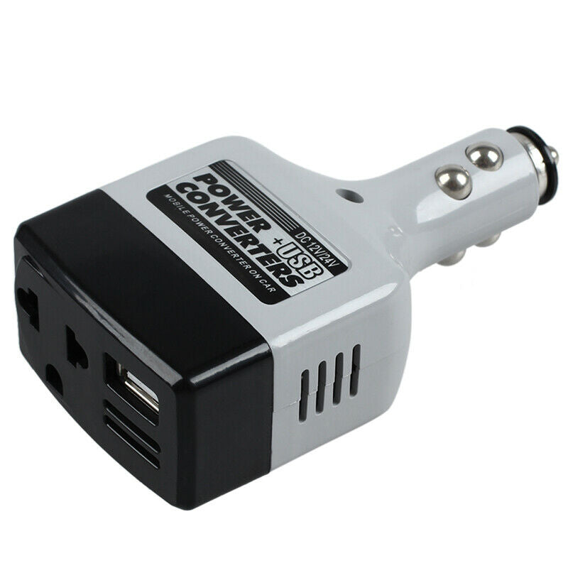 Car Charger Power Inverter Adapter DC to DC Adapter Converter Plus USB Outl