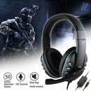 Gaming Headset Stereo Surround Headphone 3.5mm Wired w/ Mic For PS4 Xbox