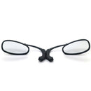 Motorcycle Black L-Bar Retro Oval Rearview Side Mirror For Gn/ Cg Cafe Race