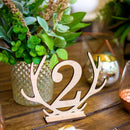Antlers Shape 1-20 Numbers Signs Wedding Table Number Wooden Table Number R H7N4
