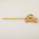 Hollow Hair Clip Hairpin Women Accessory Rhinestone Hairgrip (Pumpkin Car) A