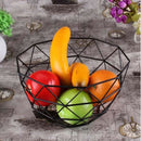 Nordic Style Fruit Basket Wire Decorated Metal Storage Basket Black Display