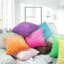 Home Geometric Soft Velvet Throw Pillow Case Sofa Cushion 60cm Blue