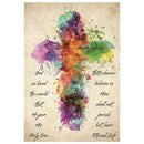 5D DIY Full Drill Diamond Painting Cross Colorful Cross Stitch Embroidery