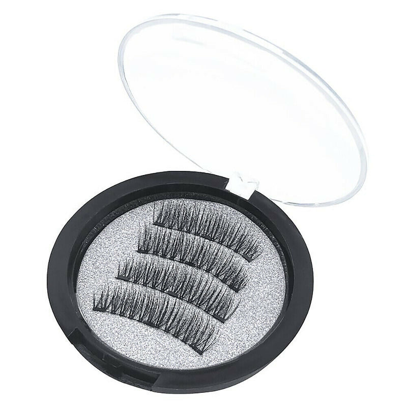 New 4 Pcs Magnetic Eyelashes Reusable Magnet False Thick Eye Lashes Extension