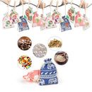 24PCS Countdown Bag Hanging Candy Gift Sacks Pouch Clips Stickers Rope ChriSEAU