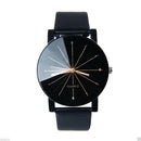 Fashion Women's Leather Stainless Steel Date Dress Quartz Analog Wrist Watch