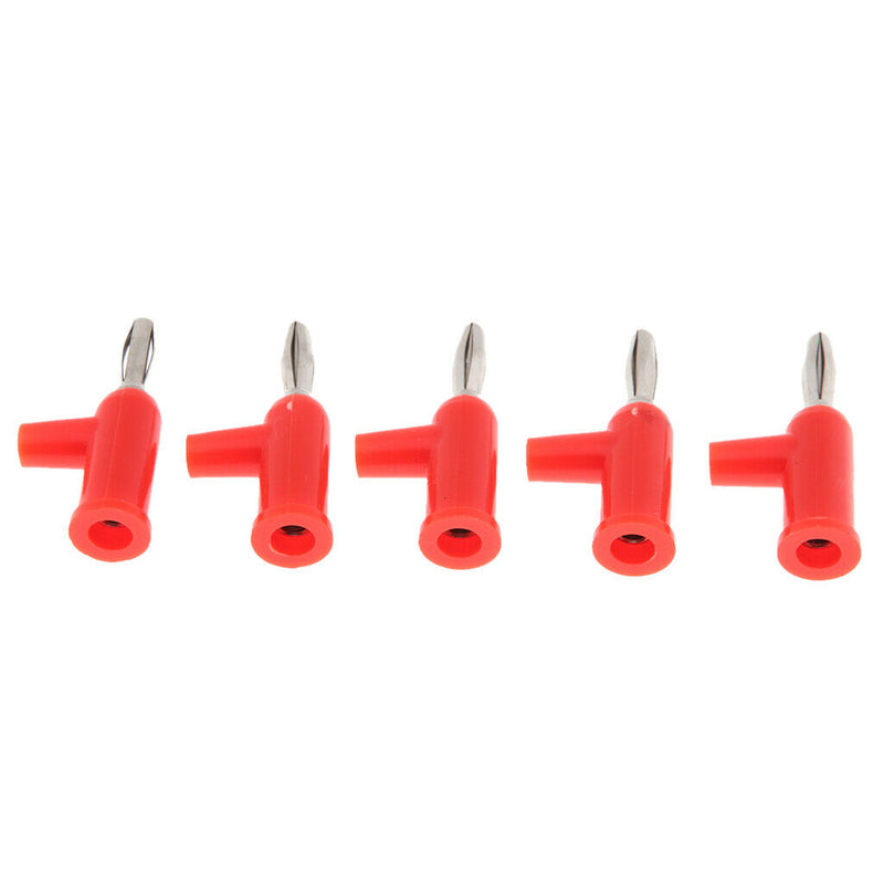 10 Pieces 4mm Wire Audio Speaker Cable Banana Plug Connectors, Red+ Black