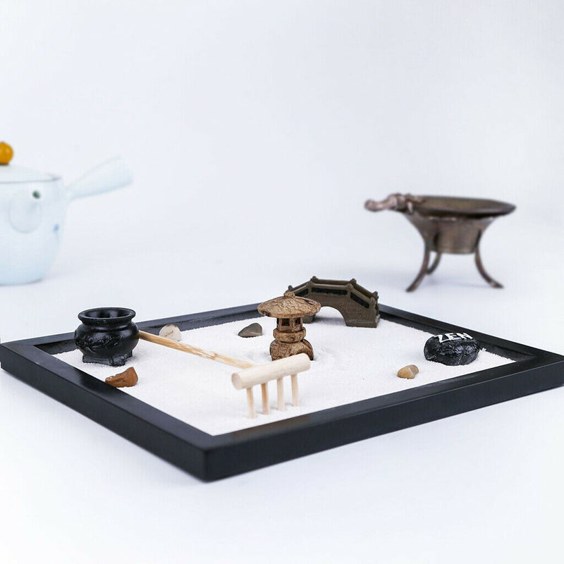 Wooden Zen Sand Garden - Colors May Vary