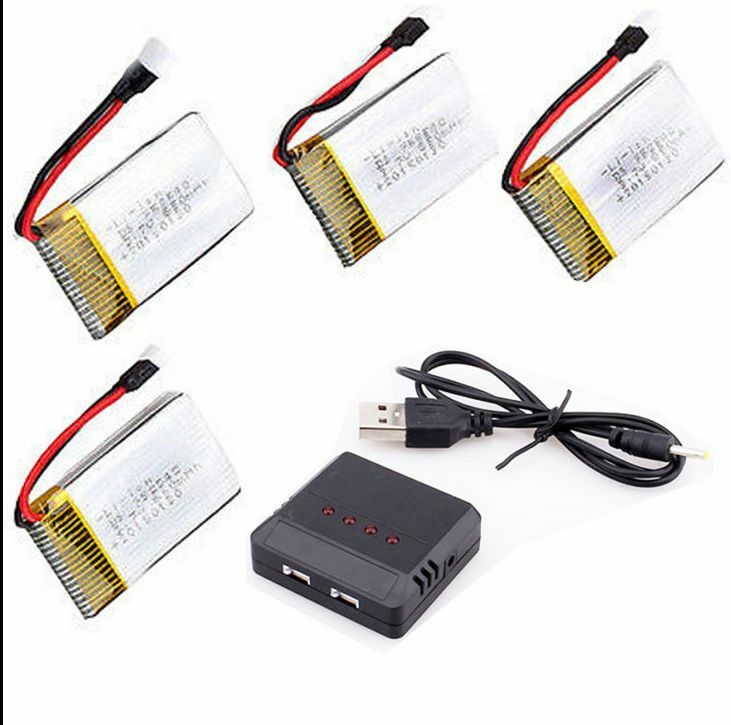 3.7V 5 in 1 Lipo Battery USB Charger Adapter for Syma X5 X5C X5C-1 RC Drone HOT