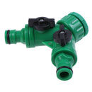 Irrigation 2 way Tap Garden Tap valve Hose Pipe Splitter Quick Connector Adapt&+