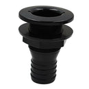 Durable Black Plastic 1-1/2'' Marine Thru-Hull Fittings Replacement for Boat