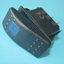 12v 20 Amp Waterproof Blue LED On/off Boat Marine SPST 3P Rocker Switch wit