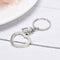 2Pcs Novelty Fashion Love Heart Keyring Couple Keychain Key Ring Gift