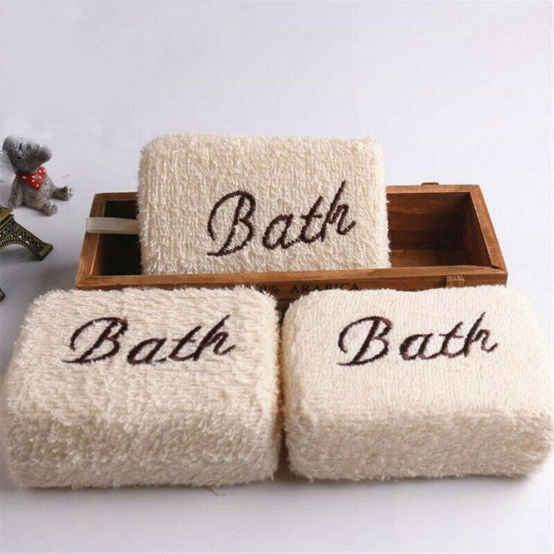 Useful Bath Sponge Shower Rectangle Soft Natural Fiber Brush Clean Rich Foam: Gw