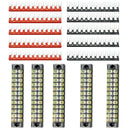 5 Sets Dual Row 12P Screw Blocks and Pre Insulated Terminal Barrier Strips