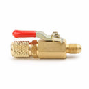 R134A Shut Ball Valve Air  Refrigeration Tools 1/4" For Charging Hoses