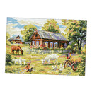 Farm Goat DIY Stamped Cross Stitch Kits DIY Needlework Wedding Christmas Gifts