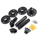 2Pcs Industrial Black Iron Pipe Bracket Wall Mounted Floating Shelf Hanging