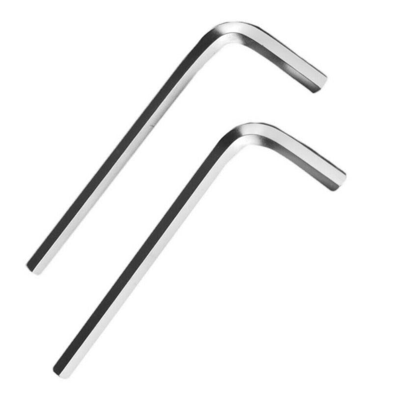 Hex L Shape Allen Key Wrench Metric Nickel Plated Flat Head Spanner (5pcs) A