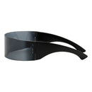 Women Mens Futuristic Visor Sunglasses Robotic Shield Shades Eyewear Gray