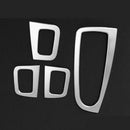 Car Shape Cover Decorative Window Lift Button Switch Sequins For Mercedes-B