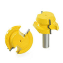 2Pcs 1/2 Inch Shank Hard Alloy Woodworking Cutter Trimming Set Octahedral M