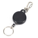 Retractable Key Chain Reel Steel Cord Recoil Belt Ring Badge Pass ID Card  LJ