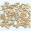 50pc Wooden Mini Mixed Wood Butterfiy Decor Craft Card HOT Making Scrapbook D1Y7