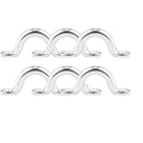 6Pcs 4mm Trailer Solid Brushed Rope Tie Horse Cargo RV Boat D-Ring Loop