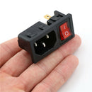 Power Socket Connector On/Off SPST Red Rocker Switch AC 250V 10A JR