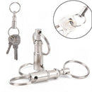 2Pcs Outdoor Backpack Key Ring Carabiner Double Key Ring Padlock Keychain  Gw