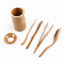 6 Pieces Japanese Ceremonial Bamboo Tea Utensils 6Pcs Chinese Kungfu Tea Set