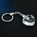 Fairy Crystal Rose LED Light Keychain Love Heart Key Chain Ring Keyring Gift AU