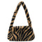 Animal Pattern Underarm Bag Women Mini Plush Shoulder Handbags Purse (5)