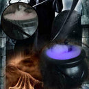 Cauldron Halloween Mister Mist Smoke Fog Machine Color Changing Party Prop W7P7