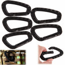 5pcs Outdoor Carabiner D-Ring Key Chain Clip Hook Camping Plastic Buckle Eb T.ES