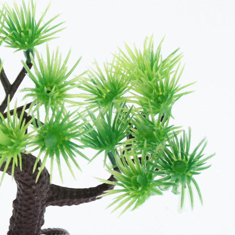 1PCS Artificial Green Curved Pine Tree Plants Reptile Habitat Decor New