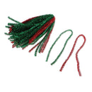 20cm Cone Shape Christmas Tree Styrofoam Foam + 40x Red Green Tinsel Stems