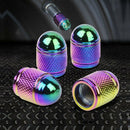 4x Aluminum Bullet Style Tire Rim Valve Wheel Air Port Cover Stem Cap Accessory