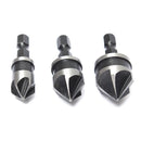3x Top Hex Countersink Boring Set for Wood Metal Quick Change Drill Bit Tool ME