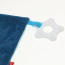 Plush Blanket Teething Security Tag Baby Safety Blanket Dark blue Elephant