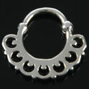 Tribal Circles Fan Round Septum Nose Rings Clicker Hanger Stud Piercing Jew