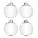 Clear DIY Baubles Shatterproof Seamless Plastic XMAS Ball Home Tree Decor G V1D8